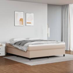 vidaXL cappuccino színű műbőr rugós ágy matraccal 160 x 200 cm (3144619)
