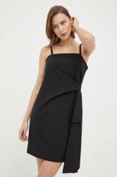 MARELLA rochie culoarea negru, mini, drept PPYX-SUD1S4_99X