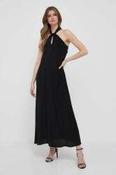 Sisley rochie culoarea negru, maxi, oversize PPYX-SUD1AY_99X