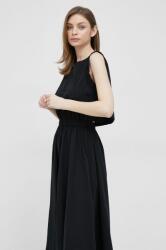 DEHA rochie culoarea negru, midi, evazati PPYX-SUD2D1_99X