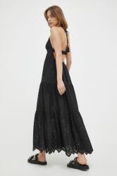 Patrizia Pepe rochie din bumbac culoarea negru, maxi, evazati PPYX-SUD2HD_99X