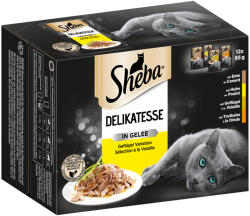 Sheba Sheba Megapack Varietăți Pliculețe 48 x 85 g - Delicatesă în gelatină cu varietate de pasăre