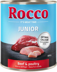Rocco Rocco Pachet economic Junior 24 x 800 g - Pasăre cu vită
