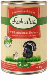 Lukullus Lukullus iepure sălbatic și curcan - 6 x 400 g