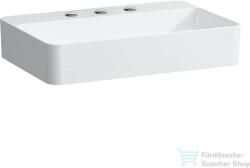 Laufen Val SaphirKeramik 60x40 cm-es pultra ültethető mosdó 3 csaplyukkal, túlfolyó nélkül, matt fehér H8122857571581 (H8122857571581)