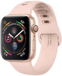 Apple Watch 1-6, SE (38 / 40 mm) / Watch 7-8 (41 mm), szilikon pótszíj, Spigen Silicone Fit, rózsaszín