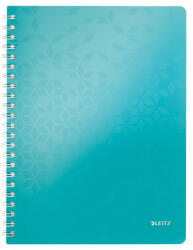 Leitz Spirálfüzet LEITZ Wow A/4 80 lapos kockás jégkék (01_0097624)