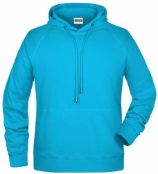 James & Nicholson (Daiber) Férfi kapucnis biopamut felső 8024 - Türkiz | 5XL (1-8024-1783000)