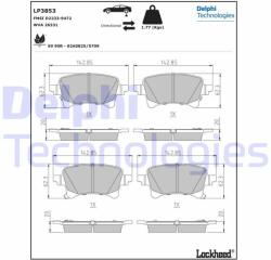 DELPHI set placute frana, frana disc DELPHI LP3853 (LP3853)
