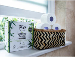 The Cheeky Panda Bambusz wc papír papírcsomagolásban 4 tekercs (3 rétegű, 200 lap per tekercs) ÚJ