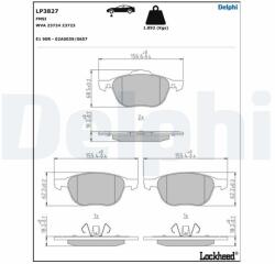 DELPHI set placute frana, frana disc DELPHI LP3827 (LP3827)