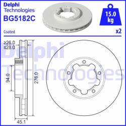 DELPHI Disc frana DELPHI BG5182C (BG5182C)