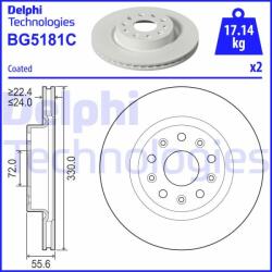 DELPHI Disc frana DELPHI BG5181C (BG5181C)