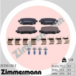 ZIMMERMANN set placute frana, frana disc ZIMMERMANN 25733.170. 2