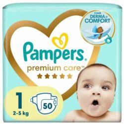 Pampers Бебешки пелени Pampers Premium Care - Размер 1, 2-5 kg, 50 броя (1100017445) - baby