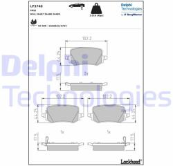 DELPHI set placute frana, frana disc DELPHI LP3740 (LP3740)