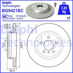 DELPHI Disc frana DELPHI BG9421BC (BG9421BC) - automobilus