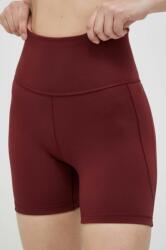 adidas Performance jóga rövidnadrág Studio bordó, sima, közepes derékmagasságú - burgundia XS