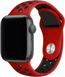 Eternico Sporty Apple Watch 42mm / 44mm / 45mm - Pure Black and Red (AET-AWSP-BlRe-42)