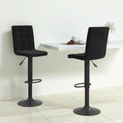 vidaXL Scaune de bar, 2 buc. , negru, catifea (335760)