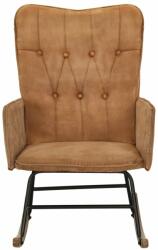 vidaXL Scaun balansoar, maro vintage, pânză (339684) Balansoar