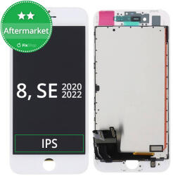 Apple iPhone 8, SE (2020), SE (2022) - Ecran LCD + Sticlă Tactilă + Ramă (White) TFT, White