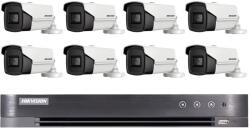 Hikvision Sistem de supraveghere video Hikvision 8 camere 8MP 4 in 1 IR 80m, DVR 8 canale 4K 8MP (33396-) - rovision
