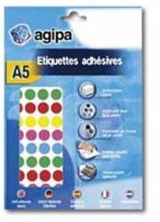 Agipa Etichete rotunde 15mm Agipa A5 amestecă 5 culori