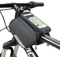 Wozinsky vázas kerékpártáska + levehető telefontok 6, 5" -ig, 1, 5 literes fekete (WBB7BK)