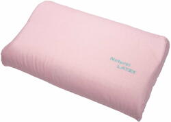 Somnart Perna ergonomica Somnart LATEXCEL, 64x40x11 cm, latex natural, husa bumbac 100%, roz Relax KipRoom