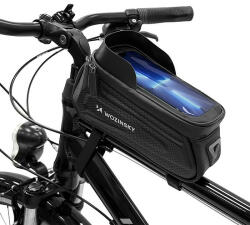 Wozinsky kerékpár váztáska telefontokkal 1, 7 l - fekete (WBB28BK)