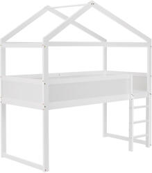 Juskys Gyermek emeletes ágy Josy 90 x 200 cm létrával - fehér
