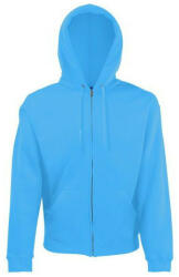 Fruit of the Loom FN07 cipzáras kapucnis pulóver, HOODED SWEAT JACKET, Azure - 2XL (FN072110)