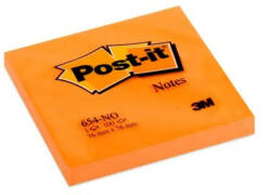 POST-IT 76x76mm 100lap neon narancs jegyzettömb (7100172735) - tobuy
