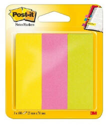 Post-it Post-i 25x76mm 3x100lap színes papír jelölőlap (7100172769) - tobuy