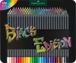 Faber-Castell Creioane colorate 100 culori black edition cutie metal faber-castell (FC116490)