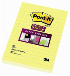 POST-IT Super Sticky 102x152mm vonalas 90 lapos nárciszsárga jegyzettömb (7100172740) - tobuy