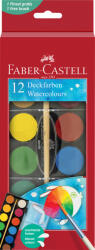 Faber-Castell Acuarele Faber-Castell 2023 FC125018, 12 culori 30 mm + Pensula (FC125018)
