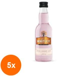 JJ Whitley Set 5 x Gin Jj Whitley, Pink Cherry, 38.6% Alcool, Miniatura, 0.05 l