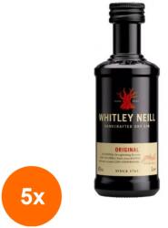 Whitley Neill Set 5 x Gin Whitley Neill, Original, 43% Alcool, Miniatura, 0.05 l