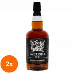 Bardinet Set 2 x Rom Dark La Criolla 40% Alcool, 0.7 l