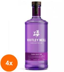 Whitley Neill Set 4 x Gin Violeta de Parma, Parma Violet Whitley Neill 43% Alcool 0.7l