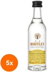 JJ Whitley Set 5 x Gin Jj Whitley, Flori de Soc, Elderflower Gin, 38.6% Alcool, Miniatura, 0.05 l