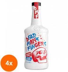 Dead Man's Fingers Set 4 x Lichior Crema Dead Man's Fingers cu Tequila Capsune 17% Alcool, 0.7 l