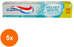 Sensodyne Set 5 x Pasta de Dinti Aquafresh, Velvet White, 125 ml