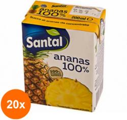 Santal Set 20 x Suc de Ananas 100%, Santal, Brick Pai, 0.2 l