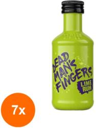 Dead Man's Fingers Set 7 x Rom Dead Man's Fingers cu Lime, Lime Rum 37.5% Alcool, Miniatura, 0.05 l