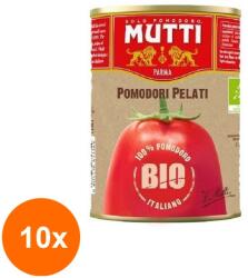 MUTTI Set 10 x Rosii Decojite Bio, Mutti, 400 g