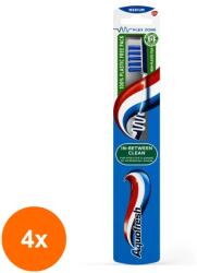 Aquafresh Set 4 x Periuta de Dinti Aquafresh in Between, pentru Curatarea Spatiilor Interdentare