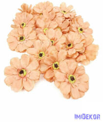  Gerbera selyemvirág fej 7, 5 cm - Világos Barna